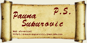 Pauna Supurović vizit kartica